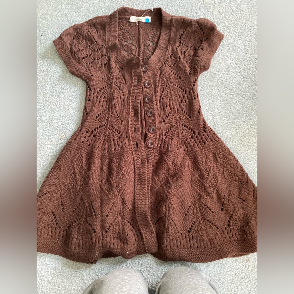 brown sweater dress